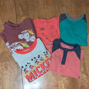 Bundle Of 5 Boys' Long Sleeved Tees